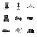 Atelie set icons in black style. Big collection of atelie vector symbol stock illustration