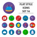 Atelie set icons in flat style. Big collection atelie vector symbol stock illustration