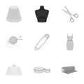 Atelie set icons in monochrome style. Big collection of atelie vector symbol stock illustration