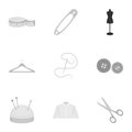 Atelie set icons in monochrome style. Big collection of atelie vector symbol stock illustration