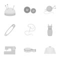 Atelie set icons in monochrome style. Big collection of atelie vector symbol stock illustration