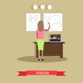 Atelier concept vector illustration in flat style