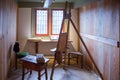 The atelier in the Rembrandt museum. Royalty Free Stock Photo
