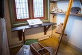 The atelier in the Rembrandt museum. Royalty Free Stock Photo