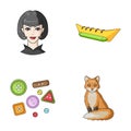 Atelier, travel and other web icon in cartoon style.animal, profession icons in set collection.