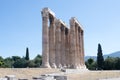 Athens, temple of Zeus Royalty Free Stock Photo