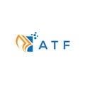 ATF credit repair accounting logo design on white background. ATF creative initials Growth graph letter logo concept. ATF business