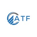 ATF Flat accounting logo design on white background. ATF creative initials Growth graph letter logo concept. ATF business finance Royalty Free Stock Photo