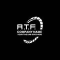 ATF letter logo creative design with vector graphic,