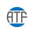 ATF letter logo design on white background. ATF creative initials circle logo concept Royalty Free Stock Photo