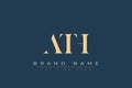 ATH abstract letter logo design Royalty Free Stock Photo