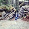 Athabasca Fall Canyon Royalty Free Stock Photo