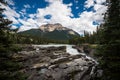 Athabasca Falls in the Canadian Rockies along the scenic Icefields Parkway, between Banff National Park and Jasper National Park