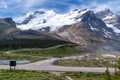 Athabasca Glacier at the Columbia Icefield in Jasper National Park along the Icefields Parkway in Canada Royalty Free Stock Photo