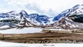 The Athabasca Glacier in the Columbia Icefields in Jasper National Park, Alberta, Canada Royalty Free Stock Photo