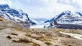 The Athabasca Glacier in the Columbia Icefields in Jasper National Park, Alberta, Canada Royalty Free Stock Photo