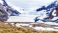 The Athabasca Glacier in the Columbia Icefields in Jasper National Park, Alberta, Canada Royalty Free Stock Photo