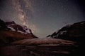Athabasca Glacier Milky Way Royalty Free Stock Photo