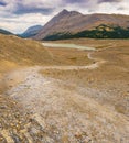 Athabasca Glacier trail & runoff lake Jasper National Park