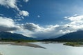 Athabasca River, Canadian Rockies, Alberta Royalty Free Stock Photo