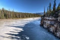 Athabasca River- Jasper National Park- Alberta- CA Royalty Free Stock Photo