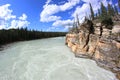 Athabasca River in Jasper National Park, Alberta, Royalty Free Stock Photo