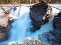 Athbasca Falls in Alberta Canada Royalty Free Stock Photo