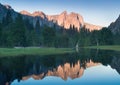 Athedral Rocks and Cathedral Spires are a prominent collection of cliffs, buttresses and pinnacles located on Yosemite Valley. Royalty Free Stock Photo