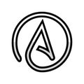 atheism agnosticism color icon vector illustration