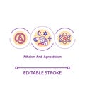 Atheism and agnosticism concept icon