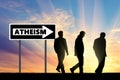 Atheism. Atheists Three men Royalty Free Stock Photo