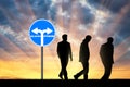 Atheism. Three men Atheists Royalty Free Stock Photo