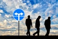 Atheism. Three men Atheists Royalty Free Stock Photo