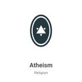 Atheism vector icon on white background. Flat vector atheism icon symbol sign from modern religion collection for mobile concept