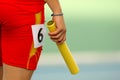 Athelete on a relay event Royalty Free Stock Photo