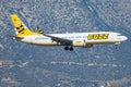 Athen, Greece - August 28th, 2023: Buzz 737 Max approaching Athen airport Royalty Free Stock Photo
