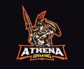 Athena goddess mascot logo design