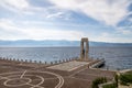 Athena goddess Statue and Monument to Vittorio Emanuele at Arena dello Stretto - Reggio Calabria, Italy