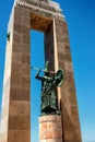 Athena goddess Statue and Monument to Vittorio Emanuele in Reggio Calabria Royalty Free Stock Photo