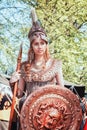 Athena the Goddess of War and Wisdom during the Elf Fantasy Fair