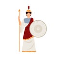 Athena goddess of wisdom, warfare and arts in ancient greek mythology.