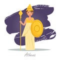 Athena. Greek gods. Vector