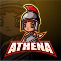 Athena mascot esport logo design