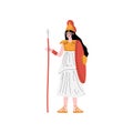 Athena Olympian Greek Goddess, Ancient Greece Mythology Hero Vector Illustration Royalty Free Stock Photo