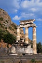 Athena Pronaia Sanctuary at Delphi, Greece Royalty Free Stock Photo