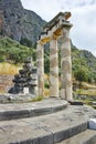 Athena Pronaia Sanctuary at Delphi, Greece Royalty Free Stock Photo