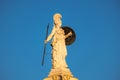 Athena statue in front of Academy of Athens at Sunset, Attica, Greece