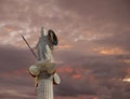 Athena statue, the goddess of wisdom and philosophy Royalty Free Stock Photo