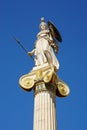 Athena statue at main entrance of the Academy of Athens, Greece.