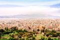 Athenes panorama, view from the acropolis, tourist place. Greece. Europe Royalty Free Stock Photo